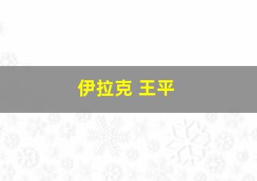 伊拉克 王平